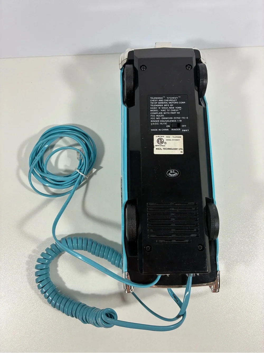 Vintage Telemania 1957 Chevy Bel Air Car Telephone Teal Aqua Blue ‘57 Chevrolet